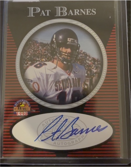 1998 Score Board Autograph Collection Pat Barnes — front