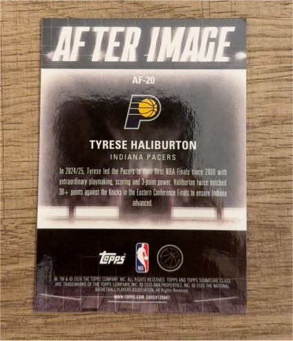 2024 Topps After Image #AF-20 Tyrese Haliburton — front