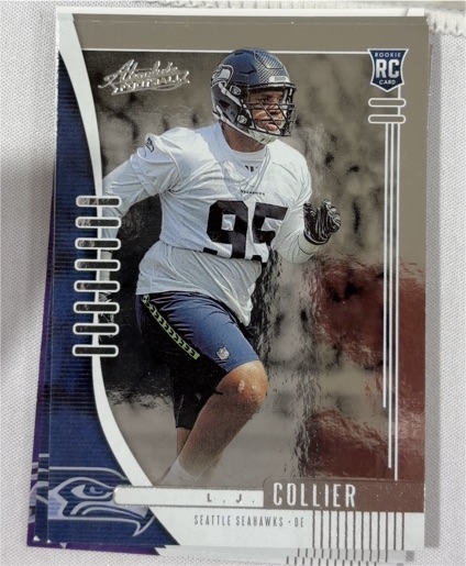 2019 Panini Absolute #188 L.J. Collier Rookie Seattle Seahawks — front
