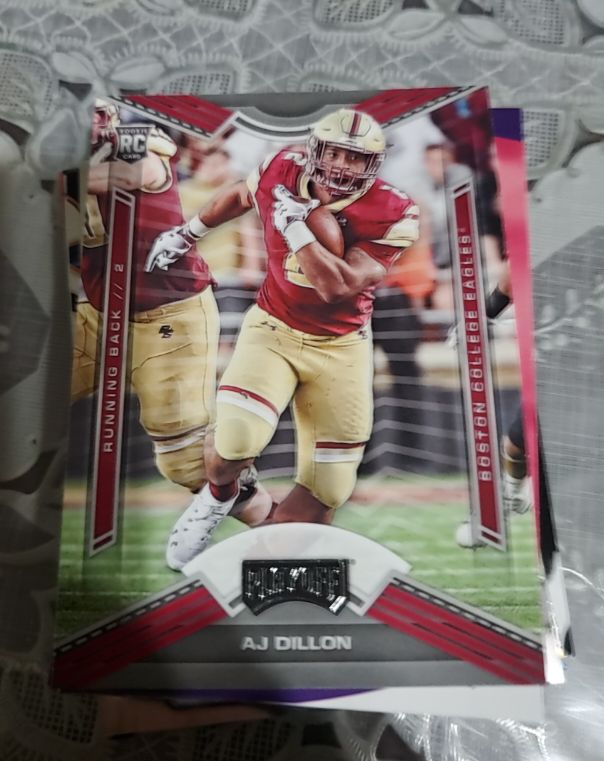 2020 Panini Chronicles Draft Picks Playoff #20 AJ Dillon — front