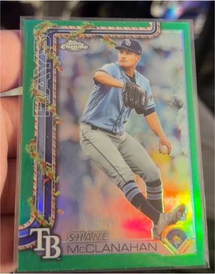 2025 Topps Holiday Chrome #HC28 Shane McClanahan — front