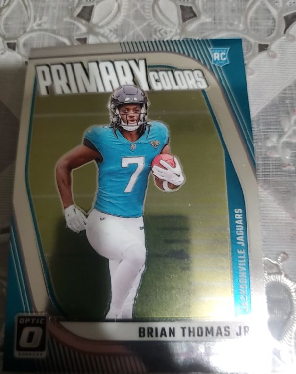 2024 Panini Donruss Optic #19 Brian Thomas Jr. Primary Colors Rookie — front