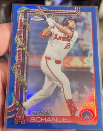 2025 Topps Holiday Chrome #H55 Nolan Schanuel — front