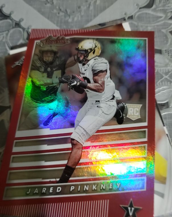 2020 Panini Chronicles Draft Picks Absolute Rookies Spectrum Red #13 Jared Pinkney — front