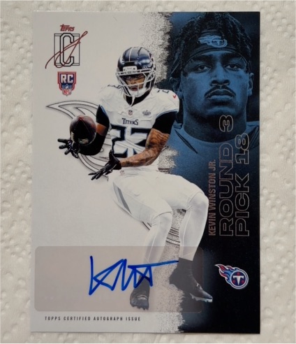 2025 Topps Signature Class #212 Kevin Winston Jr. — front