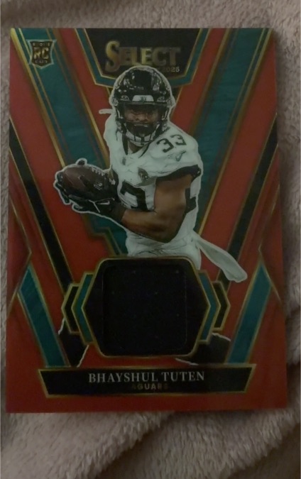 2025 Panini Select Rookie Swatches #RSW-BTN Bhayshul Tuten — front