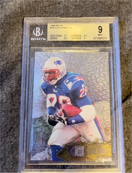 1996 Fleer Metal #74 Curtis Martin — front