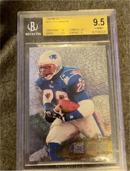1996 Fleer Metal #74 Curtis Martin — front