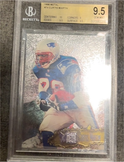 1996 Fleer Metal #74 Curtis Martin — front