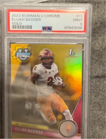2023 Bowman U Chrome #11 Elijah Badger Gold — front