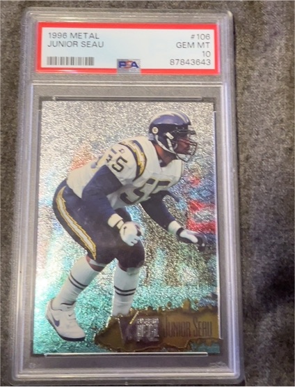 1996 Fleer Metal #106 Junior Seau — front