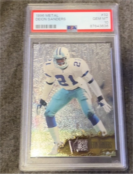 1996 Fleer Metal #32 Deion Sanders — front