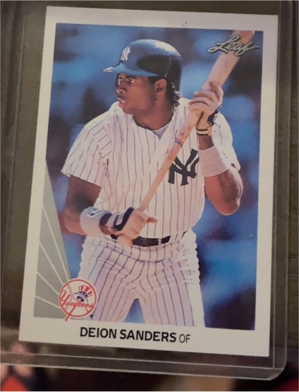 1990 Leaf #359 Deion Sanders — front