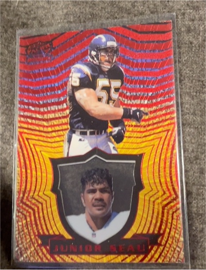 1996 Pacific Invincible #I-126 Junior Seau — front