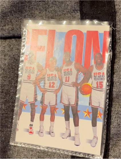 1991-92 Skybox #545 Michael Jordan Magic Johnson John Stockton Karl Malone — front