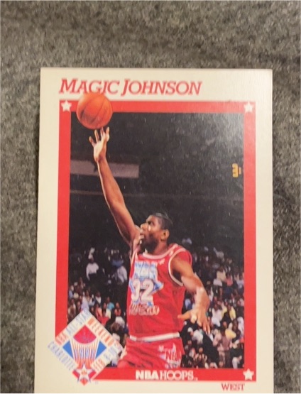 1991 NBA Hoops #266 Magic Johnson — front