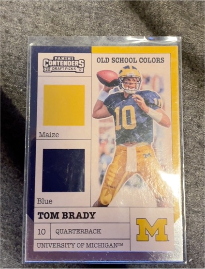 2017 Panini Contenders Draft Picks #20 Tom Brady Old School Colors — front