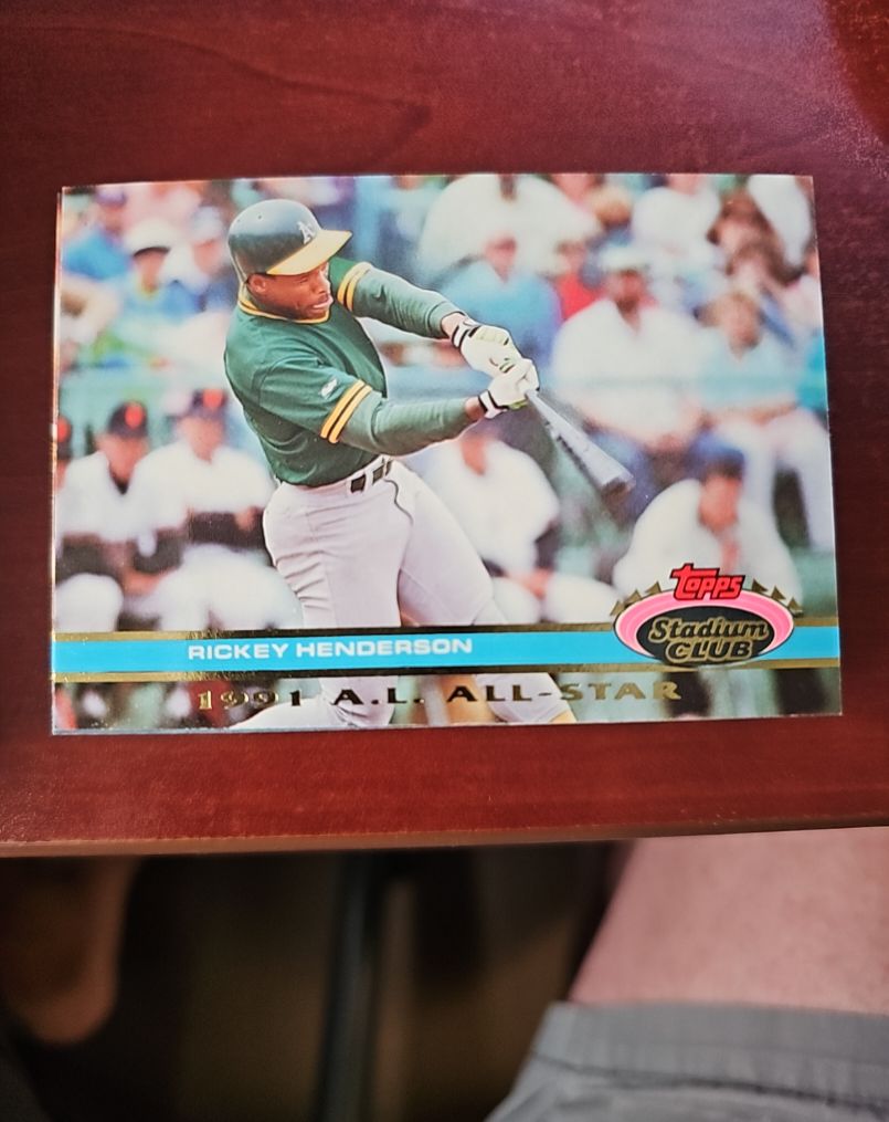 1991 Topps Stadium Club #83 Rickey Henderson — front