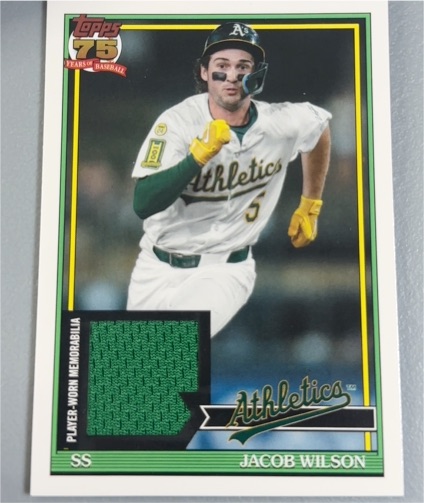 2026 Topps Series 1 1991 Relic #91R-JWI Jacob Wilson — front