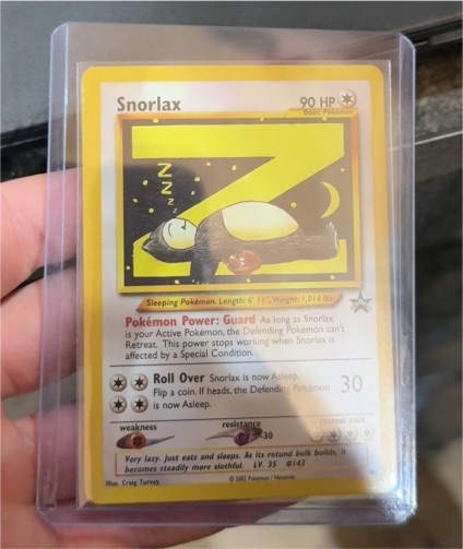 2002 Wizards of the Coast Black Star Promo #49 Snorlax — front