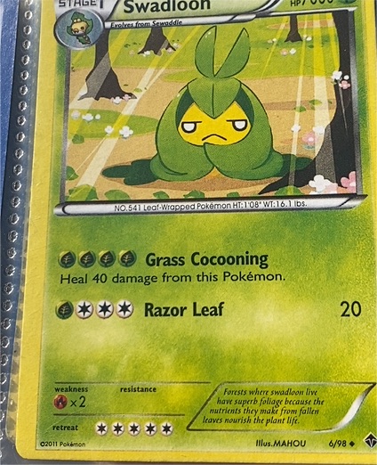 2011 Pokémon Emerging Powers #6 Swadloon — front