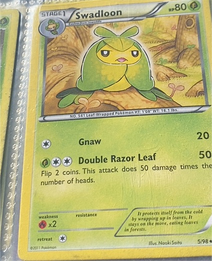 2011 Pokémon Emerging Powers #5 Swadloon — front
