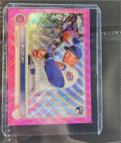 2022 Topps Chrome Update #USC144 Seiya Suzuki Pink Wave Refractor — front