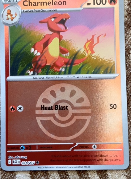 2026 Pokemon Ascended Heroes #021 Charmeleon Friend Ball Reverse Holo — front