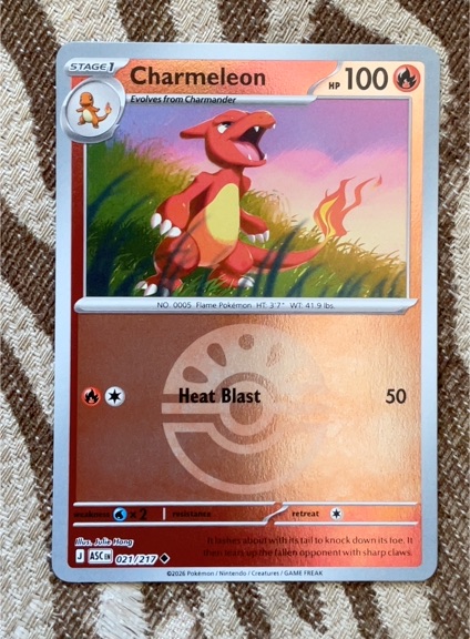 2026 Pokémon Ascended Heroes #021 Charmeleon — front