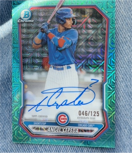 2026 Bowman Chrome #BMA-AC Angel Cepeda — front