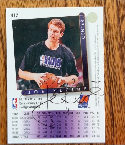 1993-94 Upper Deck #412 Joe Kleine — front
