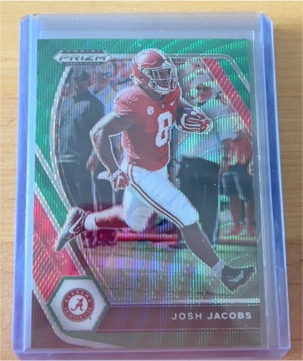 2021 Panini Prizm Draft Picks #95 Josh Jacobs Green Wave Prizm — front