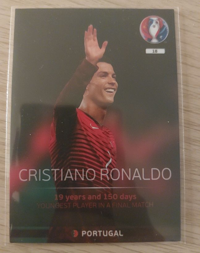 2016 Panini Adrenalyn XL UEFA Euro #18 Cristiano Ronaldo — front