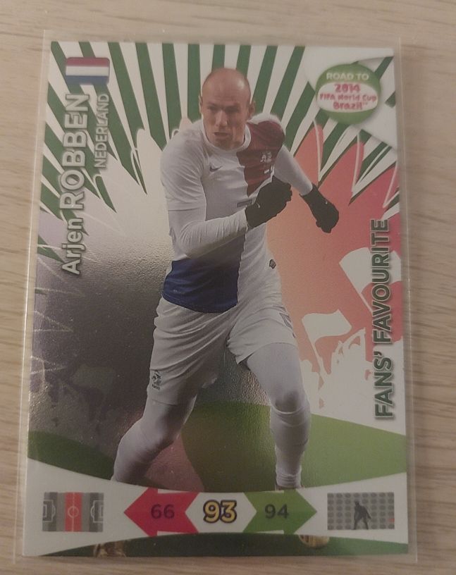 2018 Panini Adrenalyn XL FIFA 365 #FAN26 Arjen Robben Fans' Favourite — front