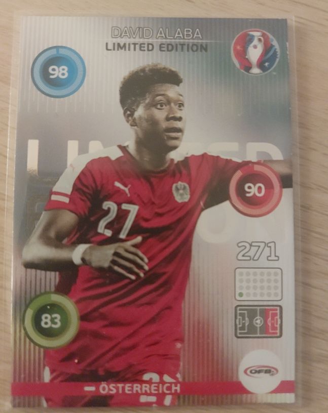 2020 Panini Adrenalyn XL UEFA Euro #271 David Alaba — front