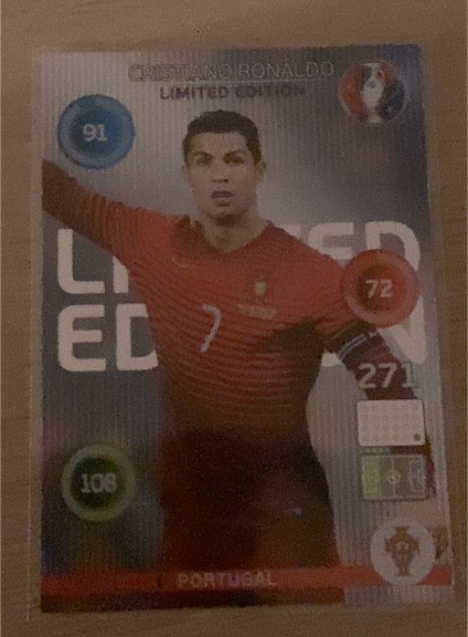 2016 Panini Adrenalyn XL #271 Cristiano Ronaldo Limited Edition Portugal — front