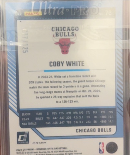 2024-25 Panini Donruss Optic #76 Coby White — front
