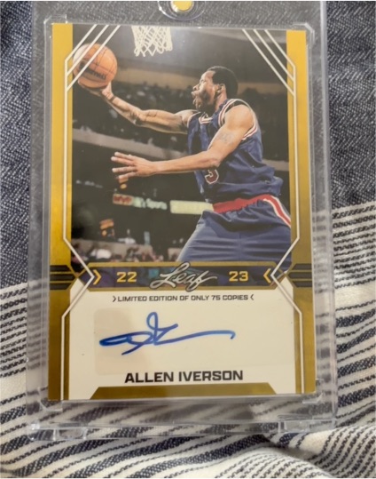 2022-23 Leaf Draft #BA-AI1 Allen Iverson — front