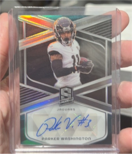 2024 Panini Spectra Signatures #SIG-PWN Parker Washington — front