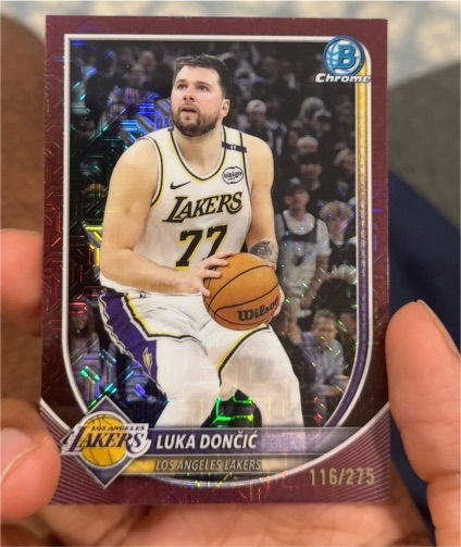 2025-26 Bowman Chrome #BCV-123 Luka Dončić — front