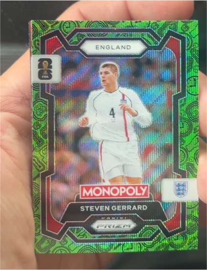 2026 Panini Prizm Monopoly FIFA World Cup #23 Steven Gerrard — front