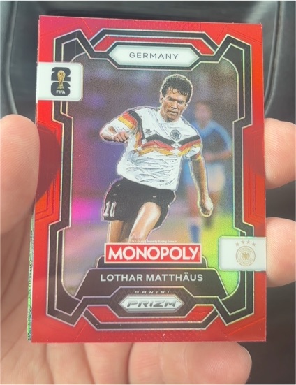 2026 Panini Prizm Monopoly FIFA World Cup #64 Lothar Matthäus Red Prizm Germany — front