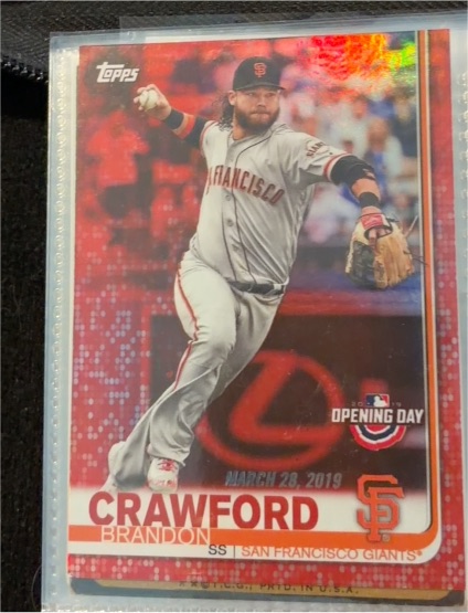 2019 Topps Opening Day #199 Brandon Crawford — front