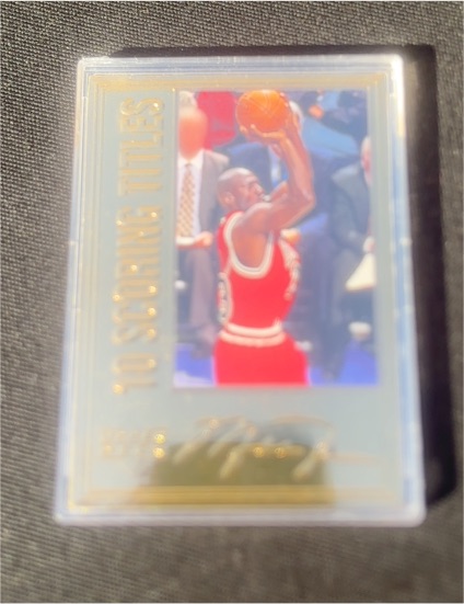1998 Upper Deck 22 Karat Gold #10 Scoring Titles Michael Jordan — front