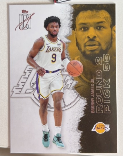2026 Topps #1 Bronny James Jr. — front