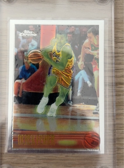 1996-97 Topps Chrome #206 Derek Fisher — front
