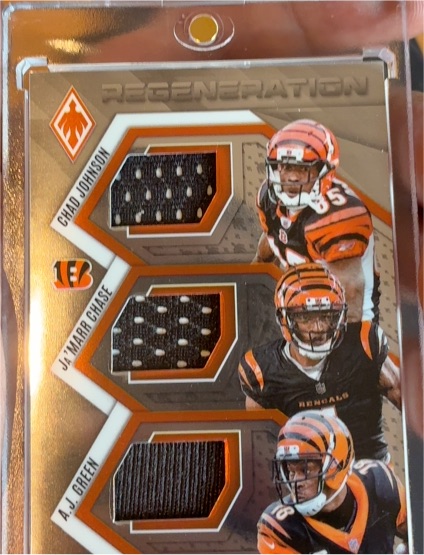 2025 Panini Phoenix Regeneration #RGN-CIN Chad Johnson Ja'Marr Chase A.J. Green — front