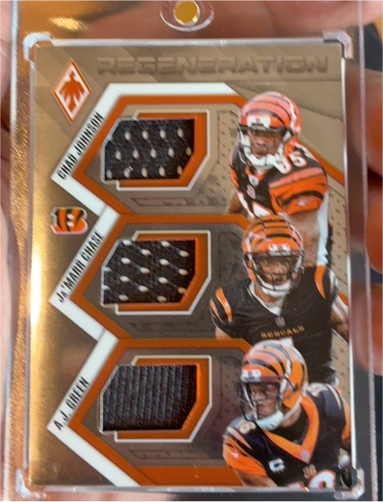 2025 Panini Phoenix Regeneration #RGN-CIN Chad Johnson Ja'Marr Chase A.J. Green — front