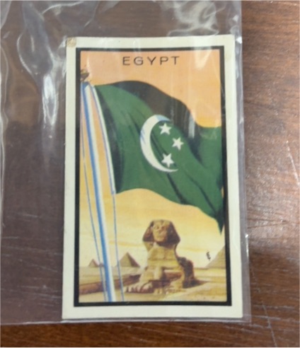 1963 Topps Midgee Flags of the World #25 Egypt — front