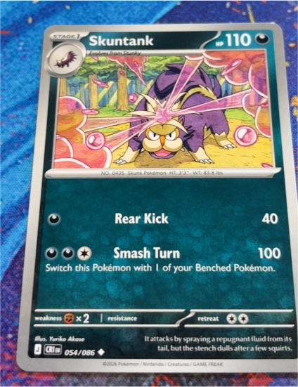 2026 Pokémon ME04: Chaos Rising #054 Skuntank — front